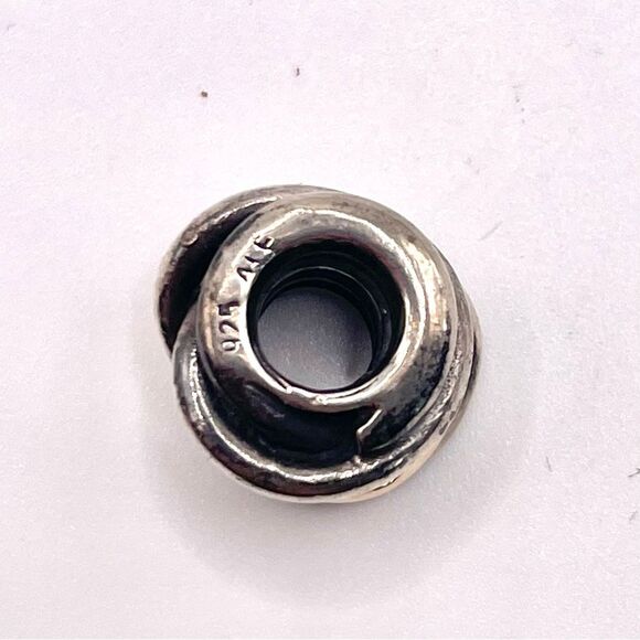 Pandora Retired Sterling Silver and 14K Gold Ring Cluster Bead 790153 - Picture 3 of 7